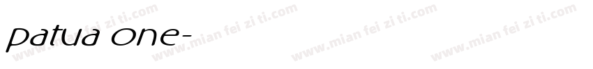 patua one字体转换